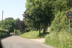 Approach to village from The Close
